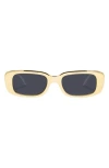 Aire Ceres 51mm Rectangular Sunglasses In Gold Chrome