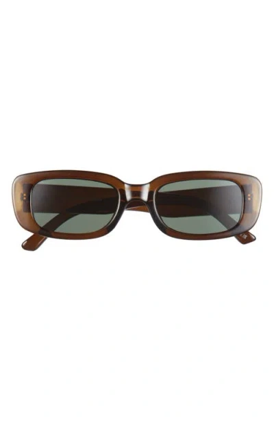 Aire Ceres 51mm Rectangular Sunglasses In Khaki/green Mono