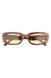 Aire Ceres 51mm Rectangular Sunglasses In Brown