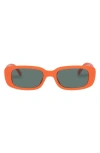 Aire Ceres 51mm Rectangular Sunglasses In Neon Orange