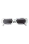 Aire Ceres 51mm Rectangular Sunglasses In Silver