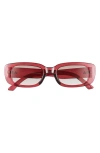 Aire Ceres 51mm Rectangular Sunglasses In Terracotta/brown Grad