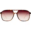 Aire Cusp 55mm Aviator Sunglasses In Neutral