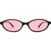 Aire Earthshine 54mm Oval Sunglasses In Black