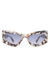 Aire Electra 49mm Small Cat Eye Sunglasses In Gray