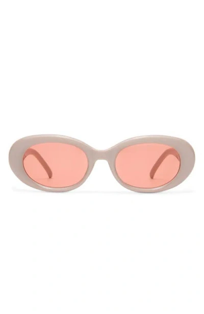Aire Epsilon 50mm Small Oval Sunglasses In Putty/cinnamon Tint