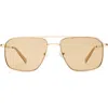Aire Equator 55mm Aviator Sunglasses In Yellow