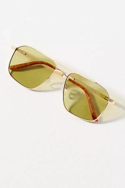 Aire Equator Metal Aviator Sunglasses In Green