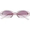 Aire Fornax 53mm Oval Sunglasses In Transparent