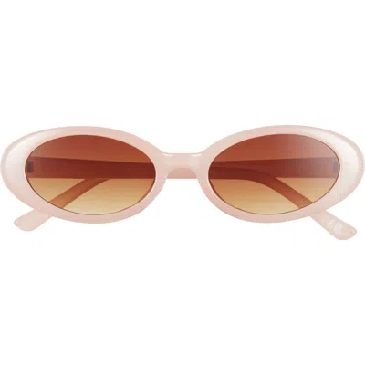 Aire Fornax 53mm Oval Sunglasses In Blush/brown Grad