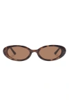 Aire Fornax 53mm Oval Sunglasses In Dark Tort