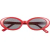 Aire Fornax 53mm Oval Sunglasses In Poppy/smoke Mono