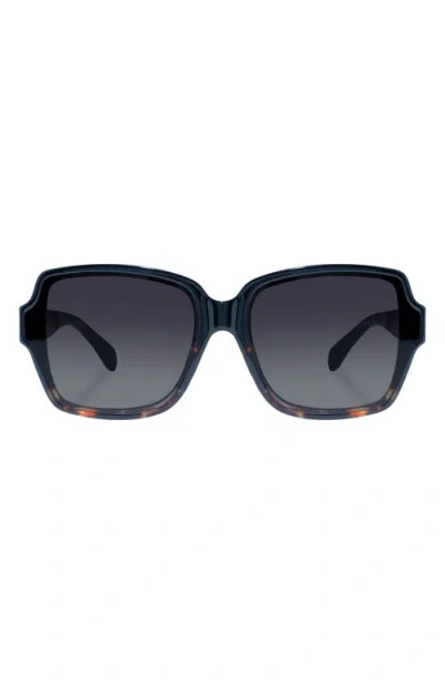 Aire Fortuna 63mm Square Sunglasses In Tort Splice