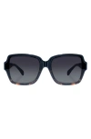 Aire Fortuna 63mm Square Sunglasses In Tortoise Splice