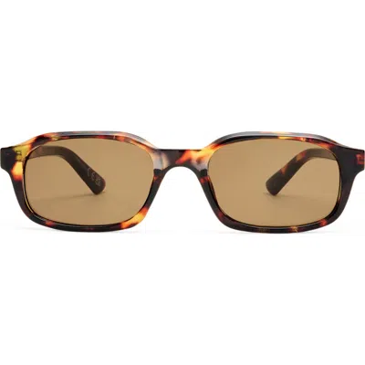 Aire Kinetic 49mm Rectangular Sunglasses In Brown