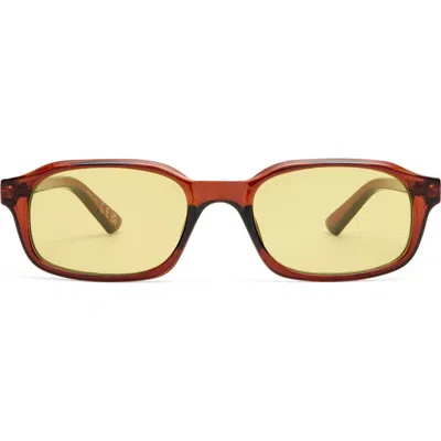 Aire Kinetic 49mm Rectangular Sunglasses In Brown