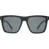 Aire Kraz 53mm Polarized Square Sunglasses In Black/smoke Mono Pol