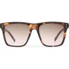 Aire Kraz 53mm Polarized Square Sunglasses In Rose Tort/rose Brown Grad