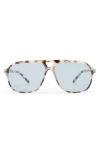 Aire Monoceros 57mm Aviator Sunglasses In Cookie Tort/smoke Tint