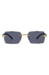 Aire Nebula 60mm Rimless Square Sunglasses In Bright Gold / Black