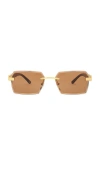 Aire Nebula Sunglasses In Bright Gold