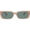Aire Orion 53mm Rectangular Sunglasses In Brown