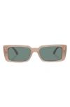 Aire Orion 53mm Rectangular Sunglasses In Fawn