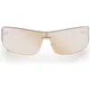Aire Pegasus 136mm Shield Sunglasses In Soft Gold/white