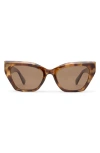 Aire Persei 51mm Cat Eye Sunglasses In Dark Tort