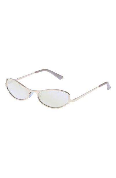 Aire Retrograde 55mm Oval Sunglasses In Gold