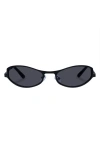 Aire Retrograde 55mm Oval Sunglasses In Matte Black