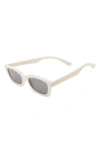 Aire Sculptor 50mm Rectangular Sunglasses In Ivory/smoke Mono