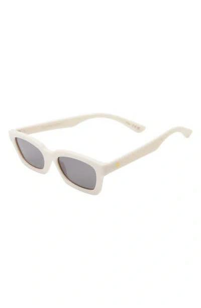 Aire Sculptor 50mm Rectangular Sunglasses In Ivory/smoke Mono