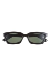 Aire Sculptor 50mm Rectangular Sunglasses In Black