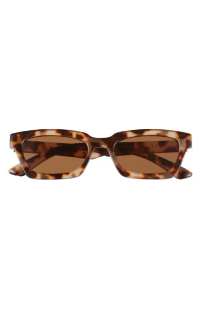 Aire Sculptor 50mm Rectangular Sunglasses In Tort/brown Mono