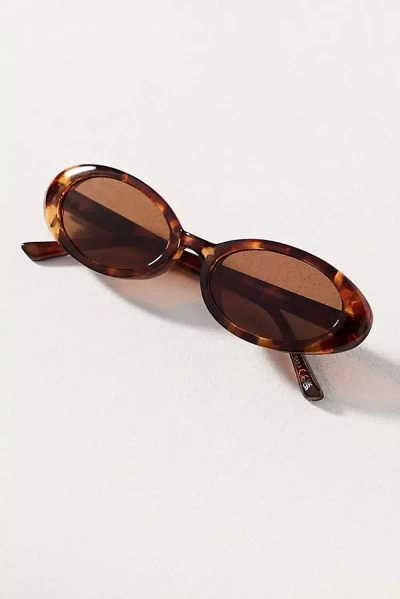 Aire Slim Oval Fornax Sunglasses In Brown