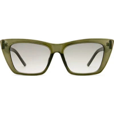 Aire Solstice 53mm Cat Eye Sunglasses In Green