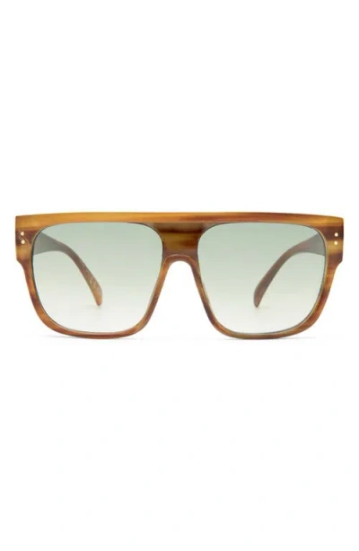Aire Starwake Oversize Flat Top Sunglasses In Burgundy