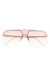 Aire Venatici 137mm Aviator Sunglasses In Red