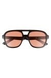 Aire Whirlpool 53mm Aviator Sunglasses In Black