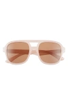 Aire Whirlpool 53mm Aviator Sunglasses In Blush/brown Mono