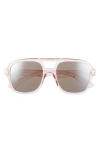 Aire Whirlpool 53mm Aviator Sunglasses In Lemonade/silver Mirror