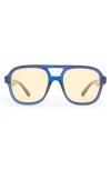 Aire Whirlpool 53mm Aviator Sunglasses In Navy/golden Tint