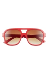 Aire Whirlpool 53mm Aviator Sunglasses In Poppy/brown Grad
