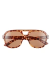 Aire Whirlpool 53mm Aviator Sunglasses In Syrup Tort/brown Mono