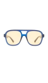 Aire Whirlpool 53mm Aviator Sunglasses In Navy & Golden Tint