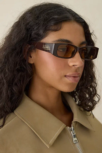 Aire X Von Dutch Innocence Sunglasses In Brown, Women's At Urban Outfitters
