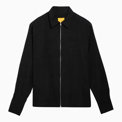 AIREI AIREI BLACK COTTON ZIPPED SHIRT JACKET