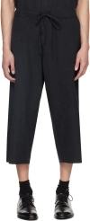Airei Black Drawstring Trousers In Black
