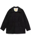 Airei Medium Alpaca Wool Coat With Brushed Finish In Black